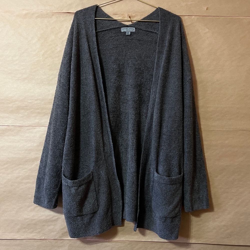 Barefoot Dreams | CozyChic Lite Ribbed Edge Cardi Cardigan Sweater Size M